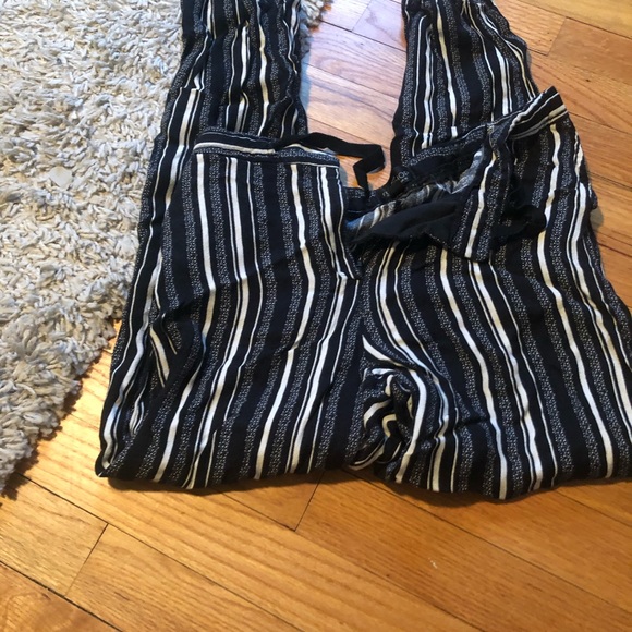 Petite Topshop drawstring striped pants - Picture 2 of 3